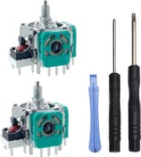 Resim Gorliskl 2 Paket Kumanda 3D Analog Joystick Parmak Çubukları Xbox One Elite 2 için Yedek Onarım Parçaları - - Elite Serisi 2 Kumandalarında Stick Drift, Kırık ve Gevşek Joystick'leri Düzeltir 
