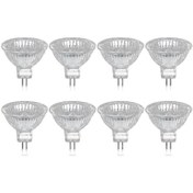 Resim 8'li Paket Halojen Ampul Gu5.3 Mr16 35w 12v Kısılabilir - Sıcak Beyaz 2800k, 400 Lümen, Cam Kapak Diğer 