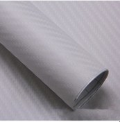 Resim Karbon Fiber Araç Vinil Sargı Sticker Çıkartma Sayfası Otomotiv Kullanımı İçin Ücretsiz Kendi Kendine Yapışkan Kabarcık Silver 