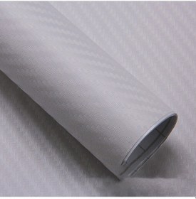 Resim Karbon Fiber Araç Vinil Sargı Sticker Çıkartma Sayfası Otomotiv Kullanımı İçin Ücretsiz Kendi Kendine Yapışkan Kabarcık Silver 