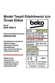 Resim Beko CTB 6250 B Aspirator (Telescopic) Karbon Filtri 1 Qutu Set Carbon Filters Filtre 