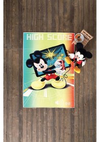 Resim Taç Lisanslı Çocuk Halısı Mickey Mouse High Score 120X180 Çok Renkli 