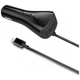 Resim Celly Micro Usb Sabit Kablolu Araç Içi Şarj Aleti 2.1A Siyah 