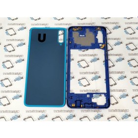Resim Samsung Uyumlu Galaxy A70 A 705 Kasa Arka Pil Kapağı Mavi (Yan 
