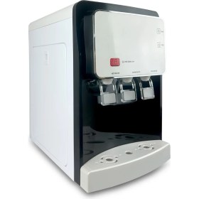 Resim İdeal Mağaza Sıcak Soğuk Ilık 3 Musluklu Tezgah Üstü Pompalı Arıtmalı Sebil - Beyaz Siyah Renk Ideal Mağaza 