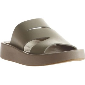 Resim Bueno Shoes Vizon Deri Kadın Dolgu Topuklu Terlik 