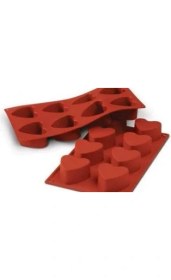 Resim Pasta Cumhuriyeti Kalp Silikon Kalıp Çikolata Muffin Sabun Kokulu Taş Mum Epoksi Kalıbı 8 Bölmeli 