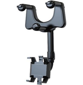 Resim 360 Dönebilen Ve Uzatılabilen Araç Telefon Tutucu - Evrensel Uyumlu Siyah Siyah 