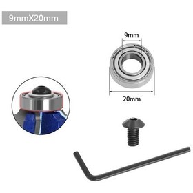 Resim Hombey Milling Cutter Bearing Accessory - Upper Bearing 9mm Inner Diameter X 20mm Outer Diameter 1 Piece - Precision Engineered For Smooth Lathe Operation 