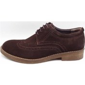 Resim Kışlık Oxford Erkek Ayakkabı Modeli Au04 Kahve Süet 