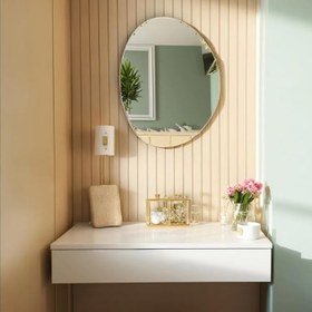 Resim Makyaj Masası Dresuar MDF Çekmeceli Duvara Montajlı Dolap 80 cm 