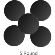 Resim GongtuShop 5yuvarlak Stil Syrinx Metal Plaka Mıknatıs Mobil Standı Evrensel Yedek Metal Plaka Kiti Yapıştırıcılı Manyetik Araç Montaj Telefon Tutacağı (Yurt Dışından) 