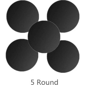 Resim GongtuShop 5yuvarlak Stil Syrinx Metal Plaka Mıknatıs Mobil Standı Evrensel Yedek Metal Plaka Kiti Yapıştırıcılı Manyetik Araç Montaj Telefon Tutacağı (Yurt Dışından) 