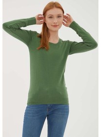 Resim Fashion Friends Bayan Kazak 24k0779k1 Yeşil Yeşil 