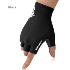 Resim Liangduo Shop Siyah Stil Xl Boyutu 2023 Yarım Parmak Yeni Erkek Kadın Nefes Kaymaz Darbeye Dayanıklı Bisiklet Bisiklet Sürüş Bisiklet Eldiveni (Yurt Dışından) 