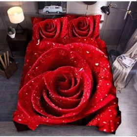 Resim Redrose Çift Kişilik 4 Parça Pamuk Saten Nevresim Takımı Alev Kırmızısı 