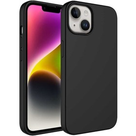 Resim İphone 14 Plus Uyumlu Sıvı Teknolojili Silinebilir Sert Zore Kivi Kılıf-siyah Siyah 