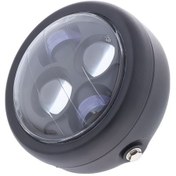 Resim Shooerts 6.5 "inç Motosiklet Far Drl Cafe Racer White Için Led Yuvarlak Işık - 114 Cm Siyah Yok 3nkjmk 