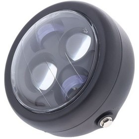 Resim Shooerts 6.5 "inç Motosiklet Far Drl Cafe Racer White Için Led Yuvarlak Işık - 114 Cm Siyah Yok 3nkjmk 
