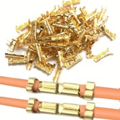 Resim 50/100/200/300 adet DIANN U-Şekilli Kürek Terminali, 0.3-1.5mm² Bakır Alaşımlı Çift Uçlu Bağlantılar için Güvenli Tel Bağlantıları - İzole Edilmemiş, Şarj Edilmiş-Netral Güç Modu, DIY Elektronik ve Endüstriyel Kullanım, Tel Birleştirme, U-Şekilli Tasarım, İzole Edilmemiş Bağlantı 