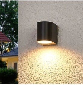 Resim 10 Adet 7 Watt Gün Işığı Ledli Tek Yönlü Dekoratif Iç Ve Dış Mekan Salon Bahçe Balkon Veranda Aplik Siyah 