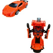 Resim Sesli Işıklı Robota Dönüşen Çarp Dön Robot Araba 22 cm 