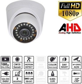 Resim Ezcool Ez-5020Hd 2Mp 3.6Mm 18Smd Ahd Dome 