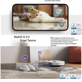 Resim Roborock Ultra Premium Lüks Silme Fonksiyonlu ve Kaldırılabilir Paspaslı Robot Süpürge, 