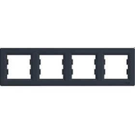 Resim Schneider Asfora Antrasit 4 Lü Çerçeve 