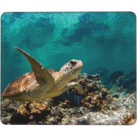 Resim Xiaoai Deniz Kaplumbağası Mouse Pad 7x8.6 Inç Kaymaz Ka Tabanlı Kablosuz Fare Bilgisayarlar Dizüstü Ofis Için Dayanıklı Malzemeler (Yurt Dışından) 