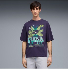 Resim Puma Graphic Erkek Mor T-shirt 634443 