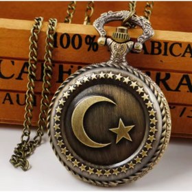 Resim Wolawood Nostaljik Köstekli Saat Vintage, Antika Tarz Şık Cep Saati Özel Seri Vıp Tasarım Retro Hediyelik 