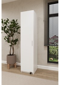 Resim Lüks Çok Amaçlı Kiler Dolabı %100 Mdf Erzak Organizer Dolabı Mk19 Beyaz Beyaz 