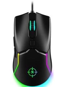 Resim North Air Black Kablolu RGB Profesyonel Optik Oyuncu Mouse 