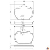 Resim Bosch Ön Balata Transıt 2.0 2.5d P100 65-92 0986tb2061 0986463641 