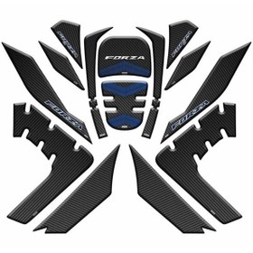 Resim ultramotor Honda Forza 2018-2020 Mavi-Siyah Tank Pad Set 