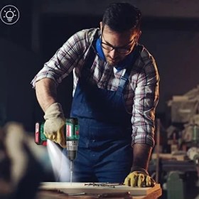 Resim Tornavida 60 Nm Maks, 18 V Matkap, 2 x 2,0 Ah Akü ve 57 Parça Aksesuar Seti, Fırçasız Motor, 2 Vites, 21 + 3 Tork Kademesi, Çekiç Fonksiyonlu Matkap 