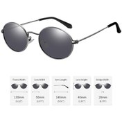 Resim Audrey Oval Metal Çerçeve Gümüş- Siyah Erkek Güneş Gözlüğü 