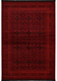 Resim Afgan Türkmen Otantik Desenli Dokuma Bordo Oturma Odası Salon Mutfak Halısı 5969a Zs72 