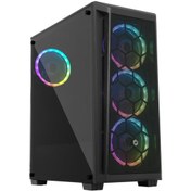 Resim Frisby 4x120mm Rgb Fanlı 650w 80 Plus Mesh Ön Panel Midt Atx Gamıng Kasa 