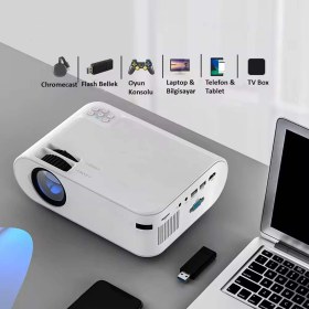 Resim Hymark P62 1080P Mini Taşınabilir Projeksiyon Cihazı 
