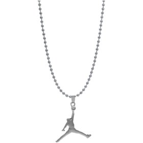 Resim AlpCollection Erkek Gri Michael Jordan Nba Basketbol Smaç Zincirli 60 cm Kolye 