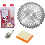 Resim KMTMAK Motorlu Tırpan Stıhl FR-FS 450 480 Hava Filtresi Buji Elmas Daire Testere 2T Yağ 