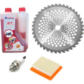 Resim KMTMAK Motorlu Tırpan Stıhl FR-FS 450 480 Hava Filtresi Buji Elmas Daire Testere 2T Yağ 