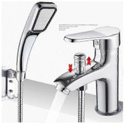 Resim Lavabo İçin Çift Kullanımlı Ve Alaşımlı Malzemeli Duş Bataryası 