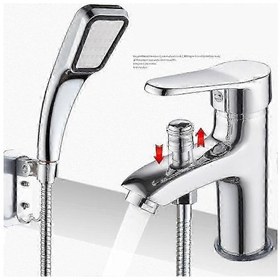 Resim Lavabo İçin Çift Kullanımlı Ve Alaşımlı Malzemeli Duş Bataryası 