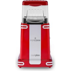 Resim Kırmızı Retro Popcorn Makinesi, Lezzetli Atıştırmalıklar Için Şık Tasarım 