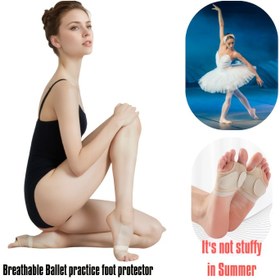 Resim 1 adet veya 1 Çift Nefes Alabilen Bale Dans Ayak Koruyucu - Kaymaz Yarım Çorap, Yastıklı Burunluklu, Poliamid Malzeme, Kadın ve Erkek için Unisex, Bale için Mükemmel 