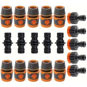 Resim Fochsia 20 Parça Dayanıklı Abs Bahçe Hortumu Bağlantı Seti Hızlı Salınım Uzun Ömürlü Çim Sulama Sistemi 