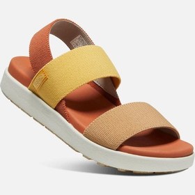 Resim Elle Backstrap - Kadın Sandalet - Turuncu/Sarı - 1026041 - 